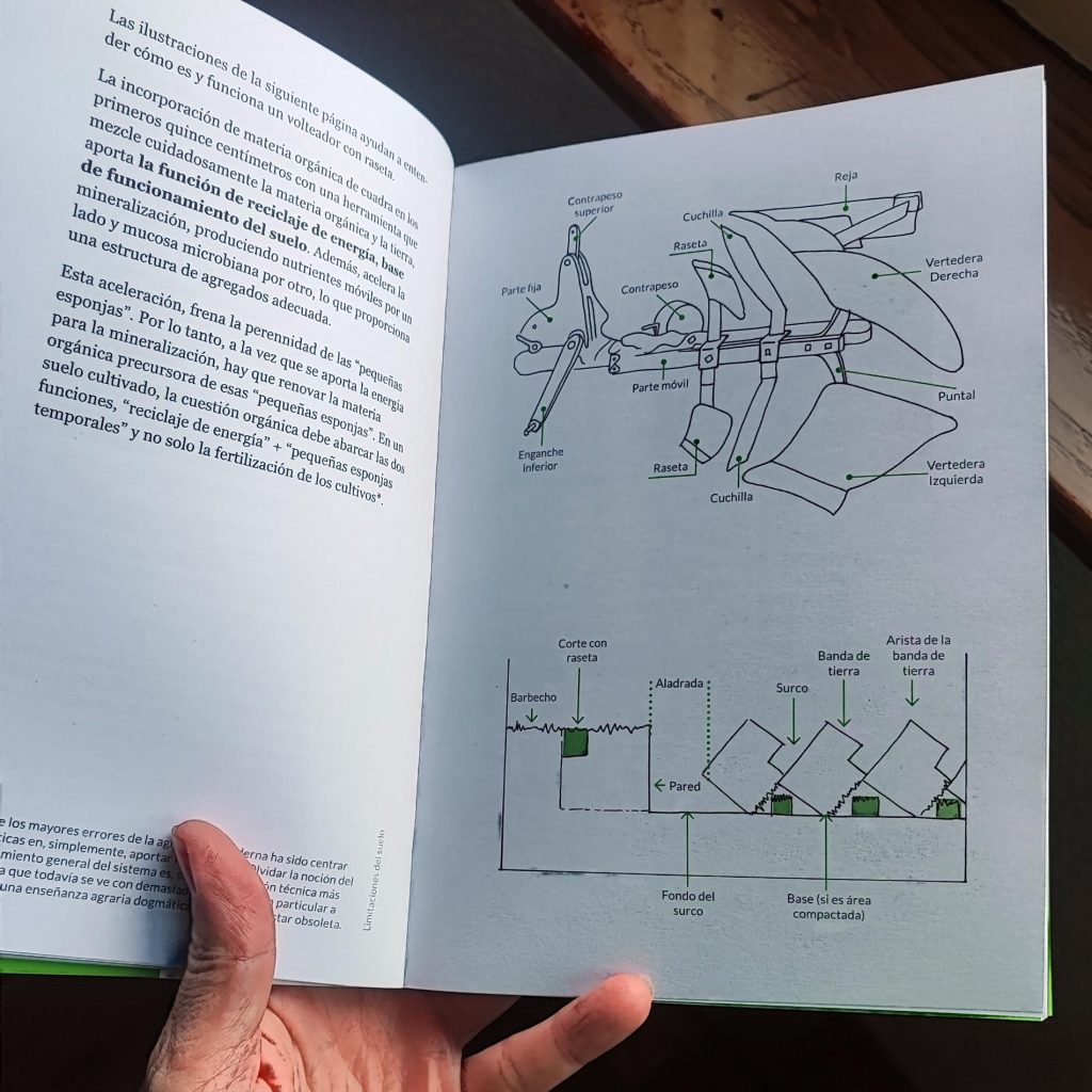 Detalle del interior del libro (re)plantar una viña